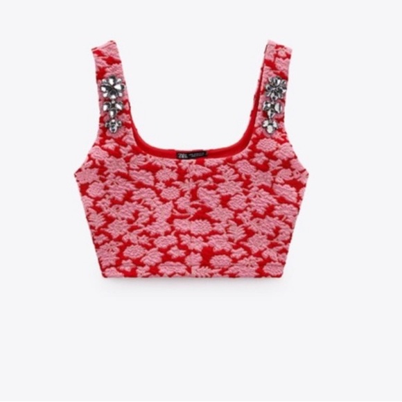 Zara Other Zara Pink Floral Jeweled Set Poshmark